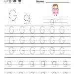 Kindergarten Letter G Writing Practice Worksheet Printable | Letter G Printable Worksheets