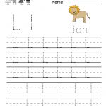 Kindergarten Letter L Writing Practice Worksheet Printable | Writing | Free Printable Letter L Tracing Worksheets