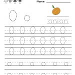 Kindergarten Letter O Writing Practice Worksheet Printable | Letter O Printable Worksheets
