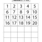 Kindergarten Number Worksheets 1 20 Worksheets Numbers 1 For   Free | Counting Worksheets 1 20 Printable
