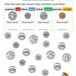Kindergarten Printable Worksheets Identify Coins 1.gif (800×1035 | Kindergarten Money Worksheets Free Printable