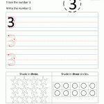 Kindergarten Printable Worksheets   Writing Numbers To 10 | Free Printable Number 3 Worksheets