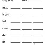 Kindergarten Spelling Worksheet Printable | Worksheets (Legacy | Spelling Worksheets For Kindergarten Printable