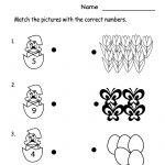 Kindergarten Spring Numbers Worksheet Printable | Spring Worksheets | Spring Printable Worksheets