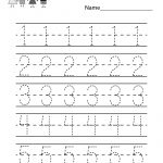 Kindergarten Traceable Numbers Worksheet Printable | Preschool | Numbers Printable Worksheets