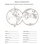 Label Continents Oceans Worksheet: Continents And Oceans Worksheet | Continents Worksheet Printable