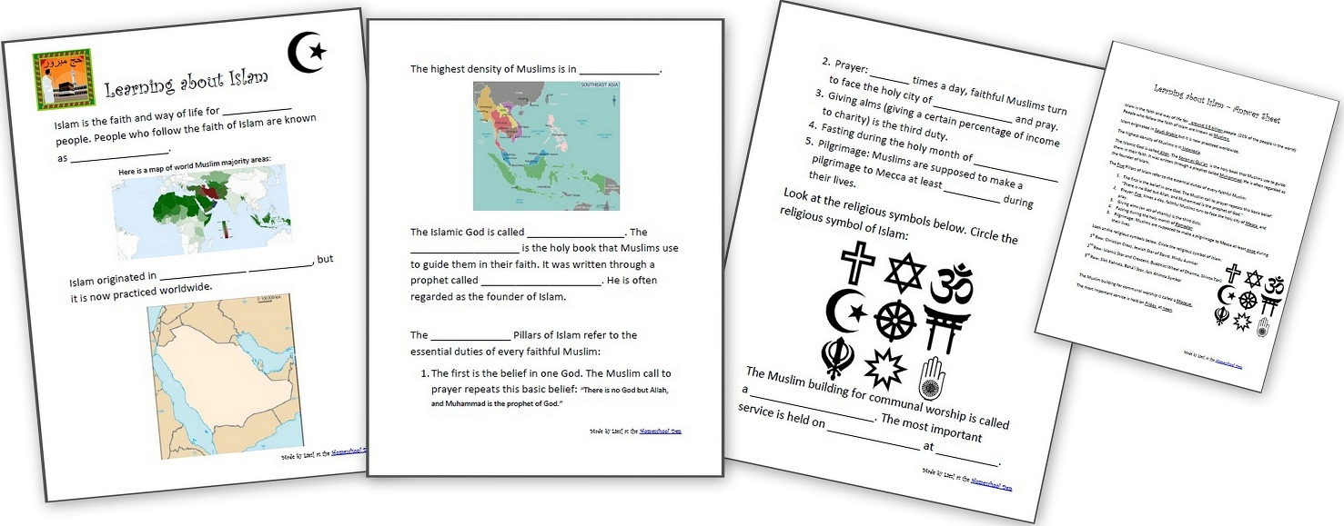 Learning About Islam - Free Worksheets And Resources For Kids | Free Printable Worksheets On Africa