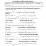 Learning Subject Verb Agreement Worksheet | Language Arts | Subject | Free Printable Subject Verb Agreement Worksheets