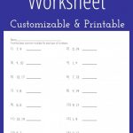 Least Common Multiple Worksheet   Customizable And Printable | Math | Free Printable Lcm Worksheets