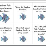 Let's Talk!: The Rainbow Fish (Page 2) | Activites Based On Books | Rainbow Fish Printable Worksheets