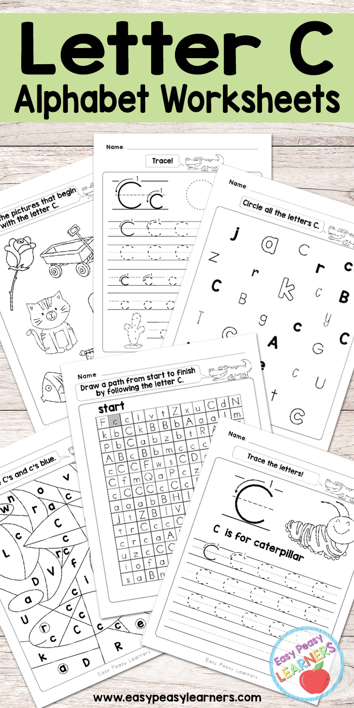 Letter C Worksheets - Alphabet Series - Easy Peasy Learners | Free Printable Preschool Worksheets Letter C