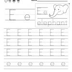 Letter E Writing Practice Worksheet   Free Kindergarten English | Letter E Printable Worksheets