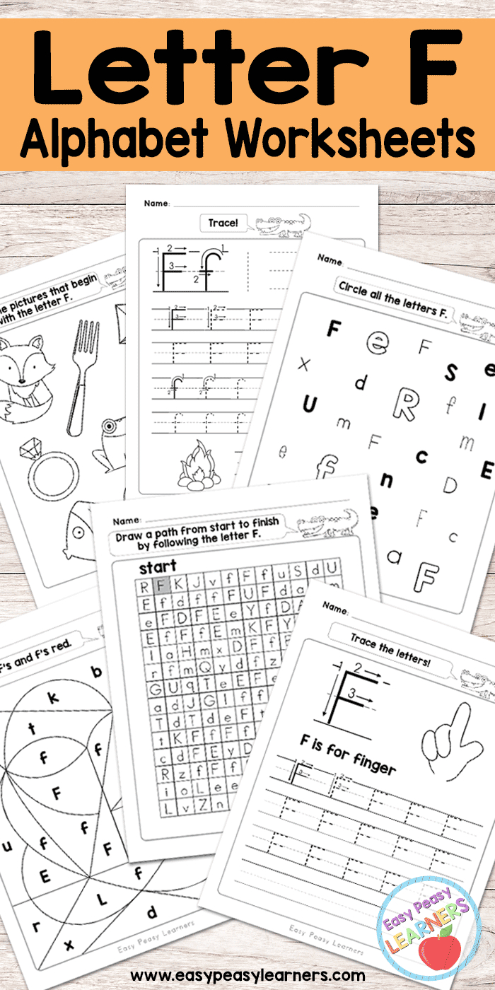 Letter F Worksheets - Alphabet Series - Easy Peasy Learners | Printable Alphabet Worksheets