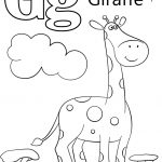 Letter G Is For Giraffe Coloring Page | Free Printable Coloring Pages | Free Printable Color By Letter Worksheets