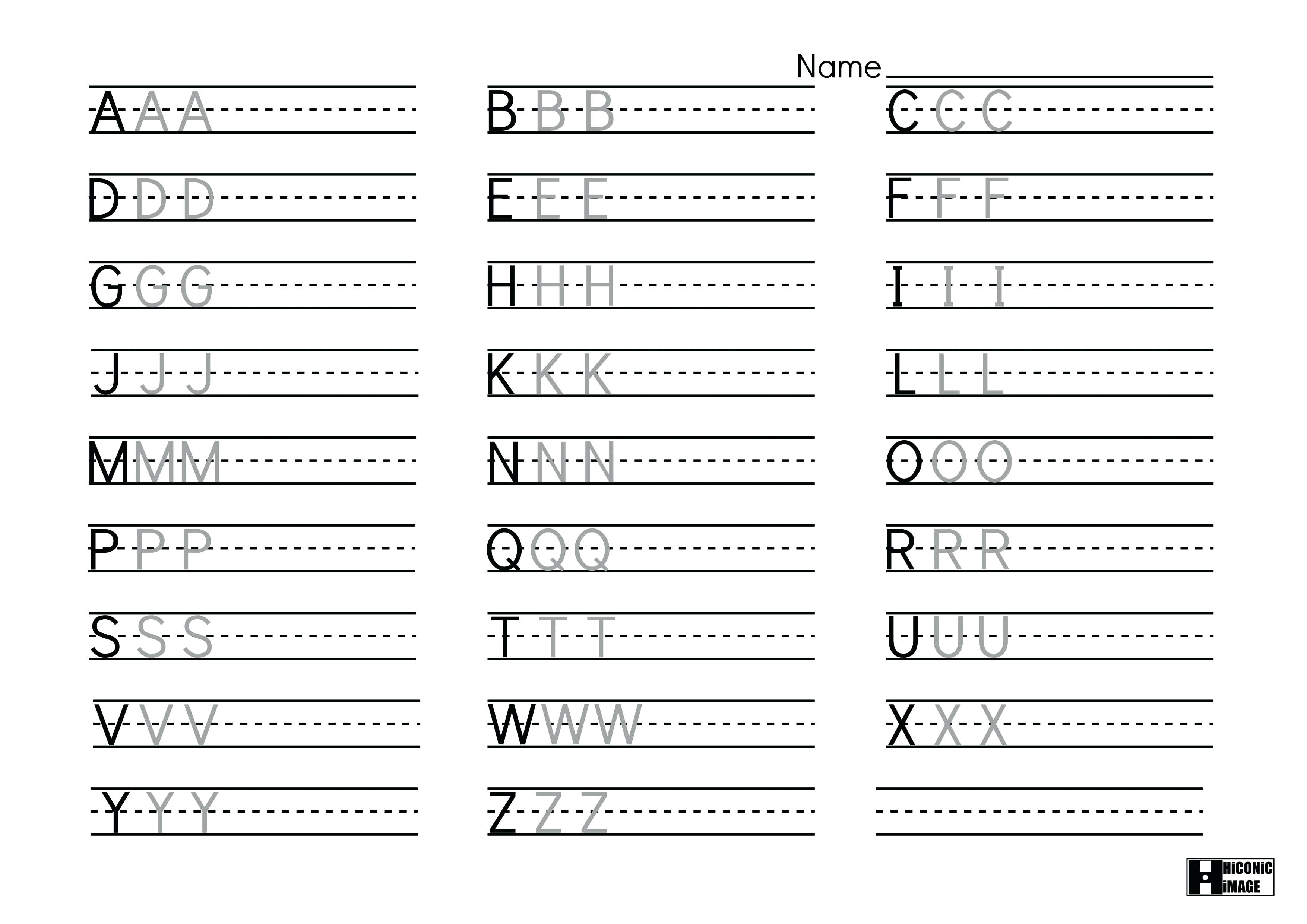 Printable Alphabet Handwriting Worksheets Printable Worksheets