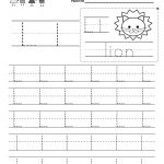 Letter L Writing Practice Worksheet   Free Kindergarten English | Free Printable Letter L Tracing Worksheets