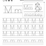 Letter M Writing Practice Worksheet   Free Kindergarten English | Letter M Printable Worksheets