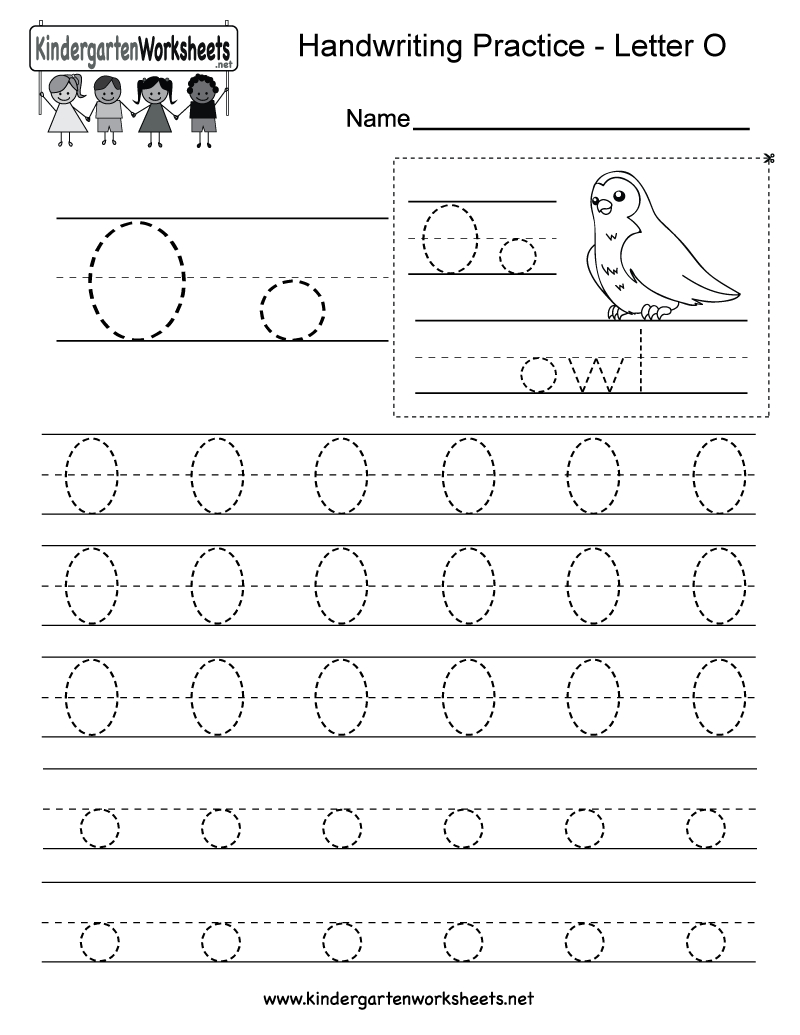 Letter O Writing Practice Worksheet - Free Kindergarten English | Letter O Printable Worksheets