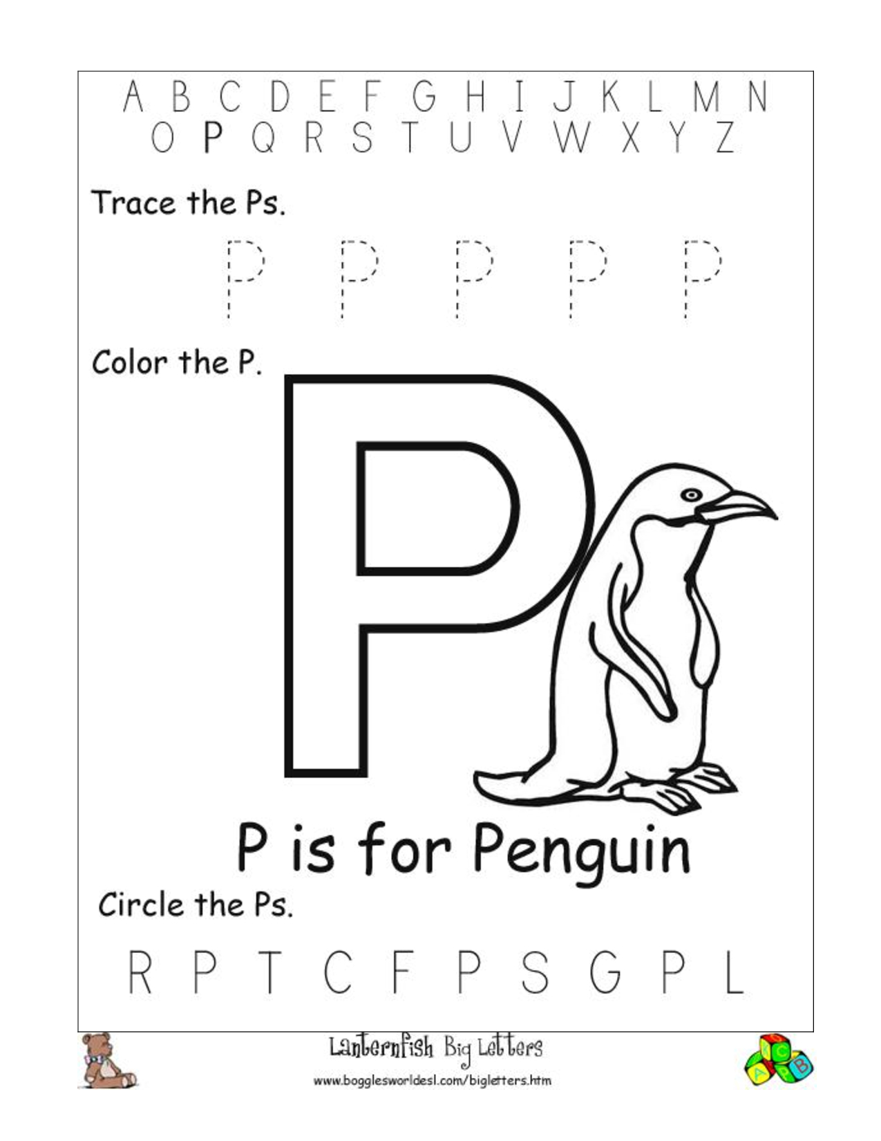 Printable Letter P