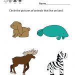 Life Science Animal Worksheet   Free Kindergarten Learning Worksheet | Science Worksheets For Kindergarten Free Printable