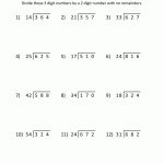 Long Division Worksheets For 5Th Grade | Printable Math Worksheets Long Division