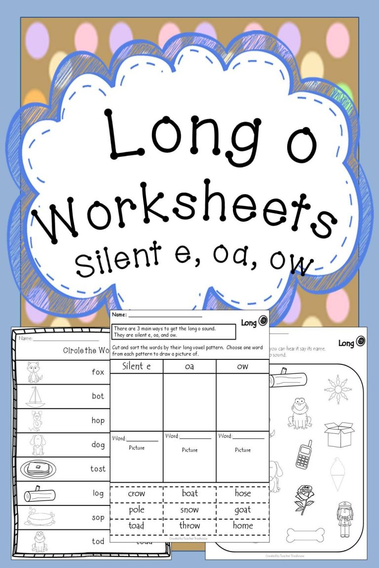 Long O Worksheets | Creative Teaching! | First Grade Worksheets | Short ...