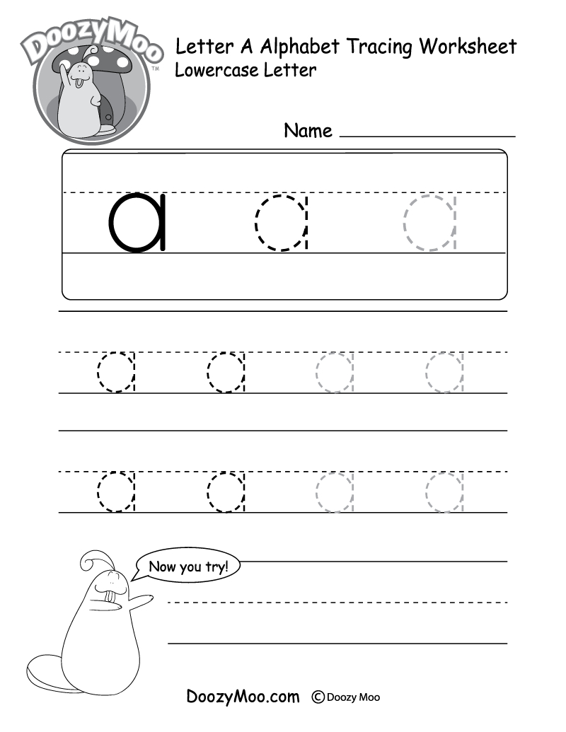 Lowercase Letter Tracing Worksheets (Free Printables) - Doozy Moo | Free Printable Tracing Worksheets