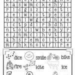 Magic E Long I Word Search {Free} | Elementary Classroom | Long I | Silent E Printable Worksheets