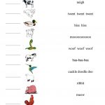 Matching Animals And Their Sounds Worksheet   Free Esl Printable | Animal Sounds Printable Worksheets