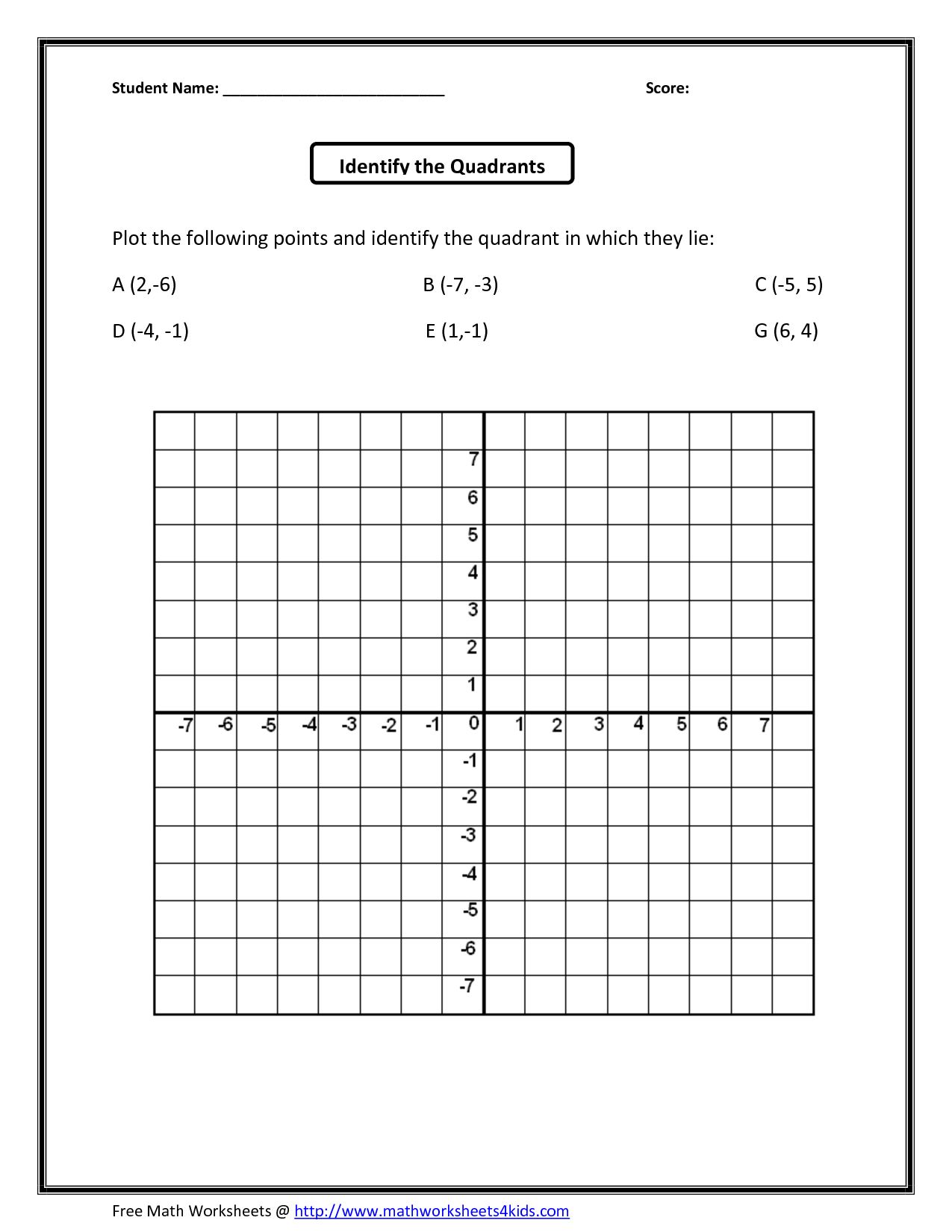 grid map worksheets