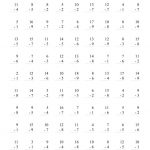 Math : Free Timed Math Facts Worksheets 100 Division Subtraction | 100 Math Facts Worksheets Printable