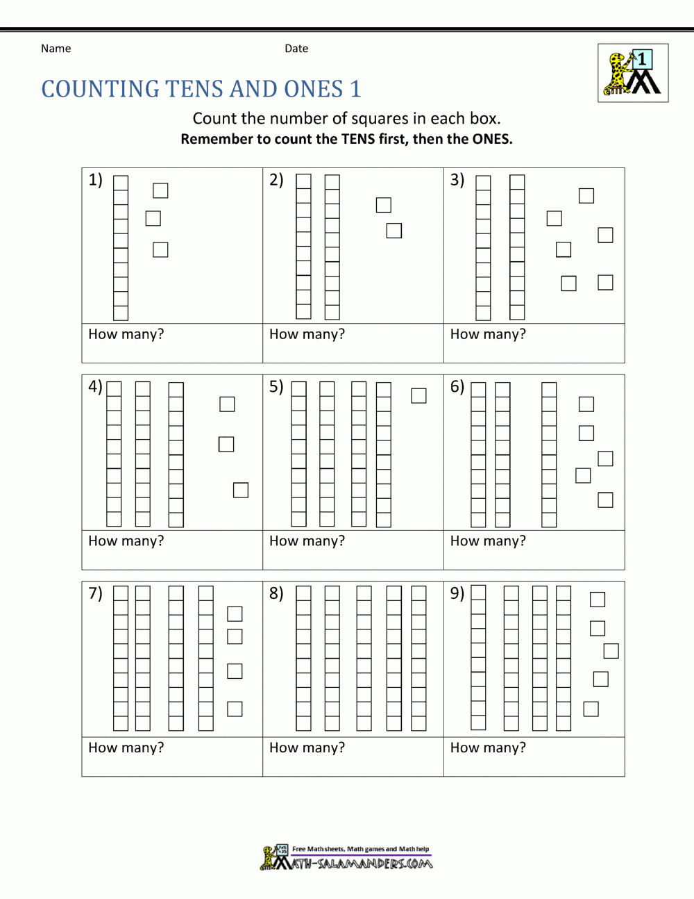 Math Place Value Worksheets 2 Digit Numbers | Free Printable Tens And Ones Worksheets For First Grade