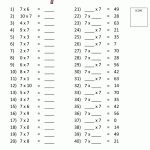 Math Worksheets 3Rd Grade 7 Times Table Test 3 | Korrutustabel | 3Rd | Multiplication Table Worksheets Printable