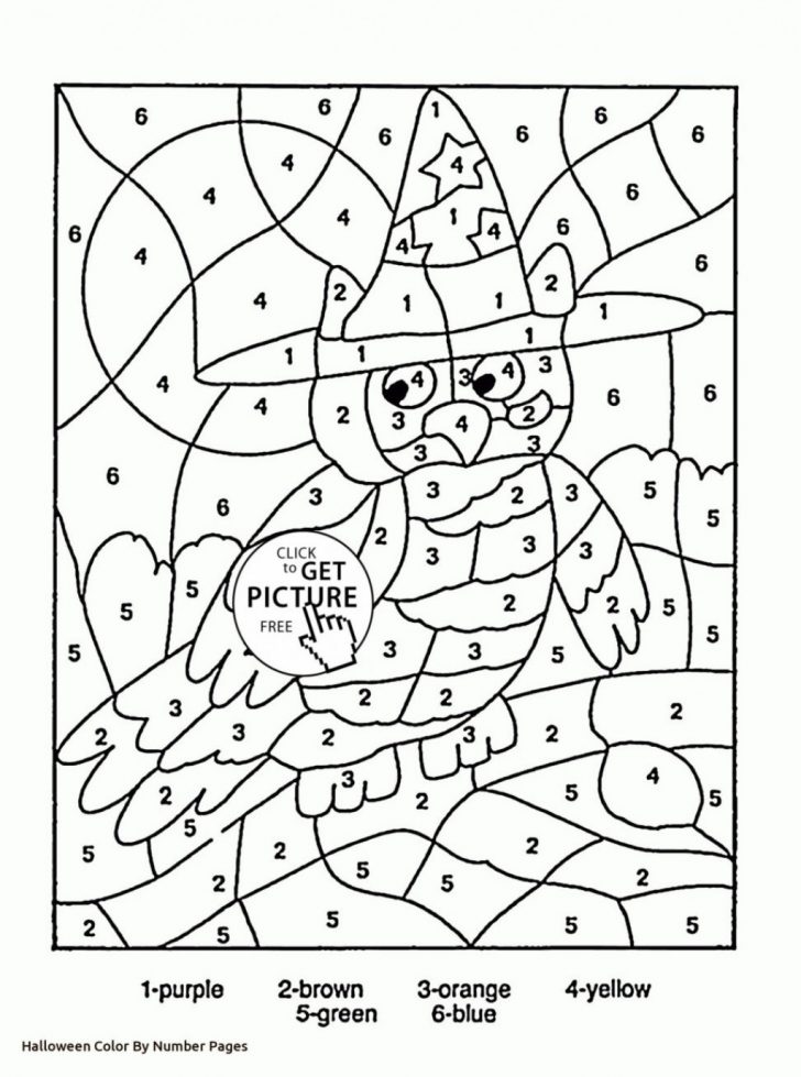 Math Worksheets Colornumber 4Th Grade Coloring Pages Fresh - Free ...