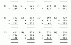 Math Worksheets For 3Rd Grade | Second Grade Math Worksheets Column | Printable 3Rd Grade Math Worksheets