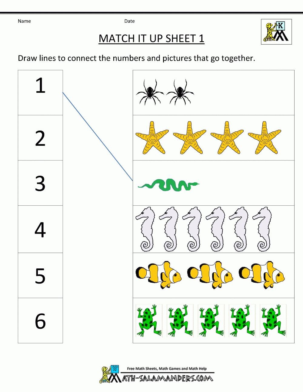 Math Worksheets Kindergarten Free Printable