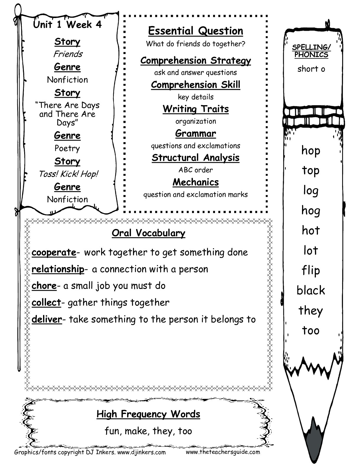 First Grade Vocabulary Worksheets Printable Printable Worksheets