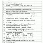 Mental Math Test 2Nd Grade C4 | Homeschool | Mental Maths Worksheets | Math Test Printable Worksheets