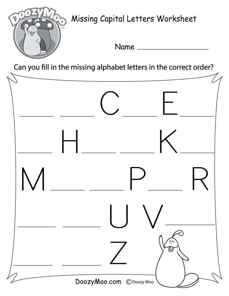 Punctuation And Capital Letter Rewrite Letter Worksheet Free Esl Capital Letters Printable 