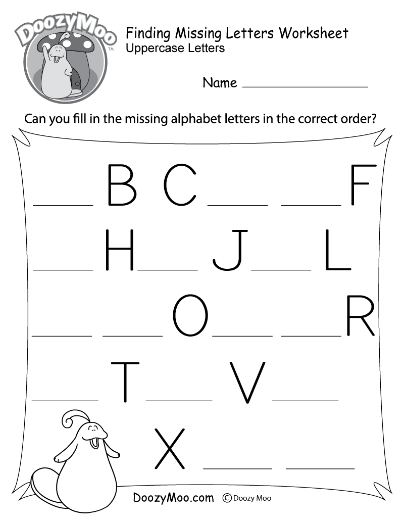 Fill In The Missing Letters In Words Printable Worksheets Printable Worksheets