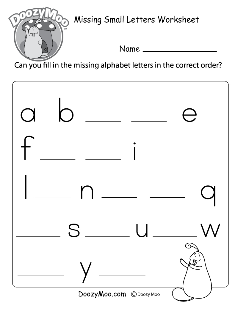 Missing Letter Worksheets (Free Printables) - Doozy Moo | Free Printable Upper And Lowercase Letters Worksheets