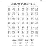 Mixtures And Solutions Word Search   Wordmint | Free Printable Worksheets On Mixtures And Solutions