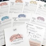 Modern Calligraphy Drill Sheets Printable Download Sweary | Etsy | Calligraphy Worksheets Printable
