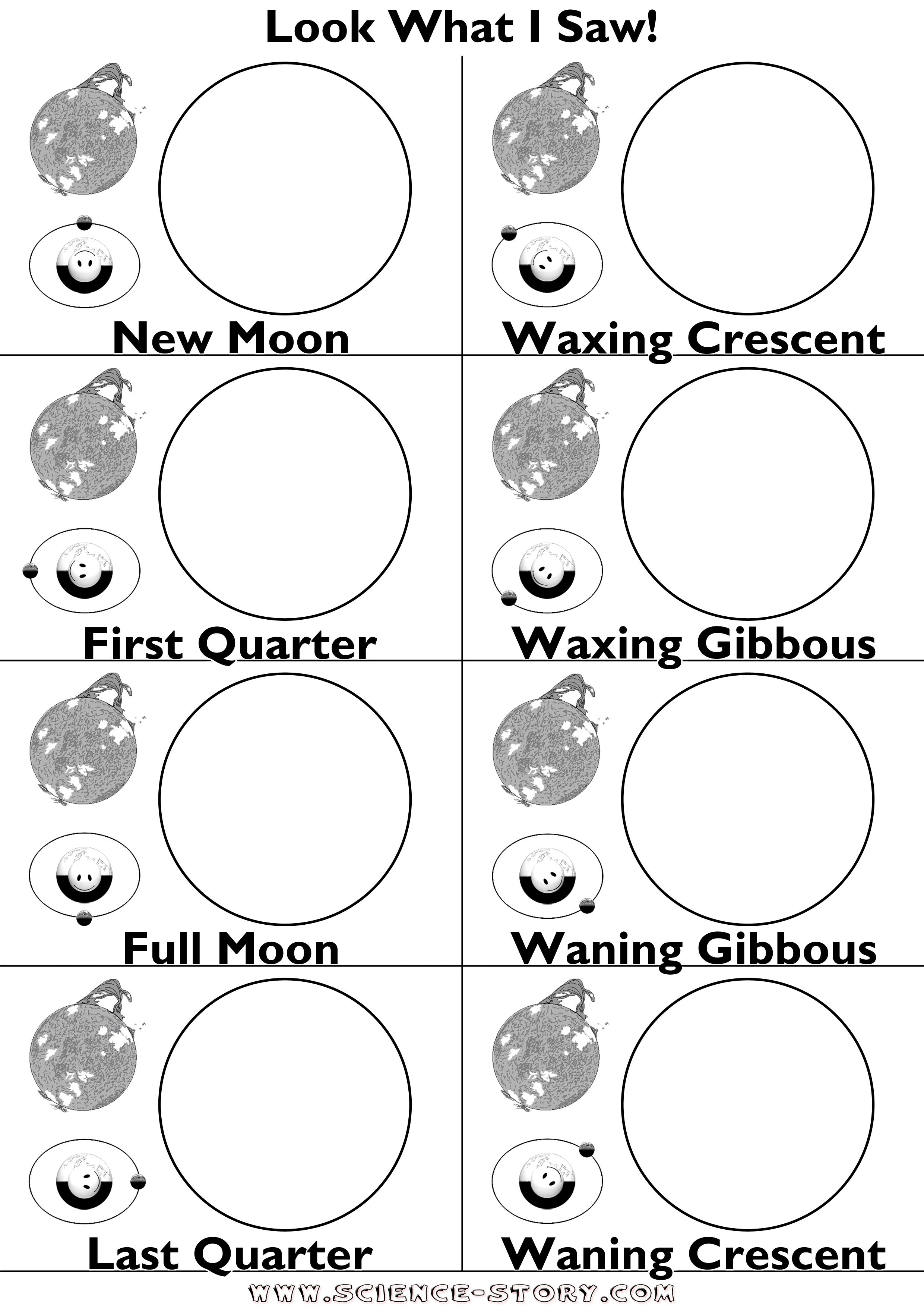Phases Of The Moon Printable Worksheets Printable Worksheets