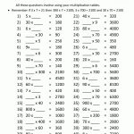 Multiplication Fact Sheets | Multiplication Worksheets Ks2 Printable