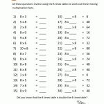 Multiplication Printable Worksheets 8 Times Table 1 | Education And | Multiplication Table Worksheets Printable