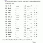 Multiplication Table Worksheets Grade 3 | Free Printable 2 Times Tables Worksheets
