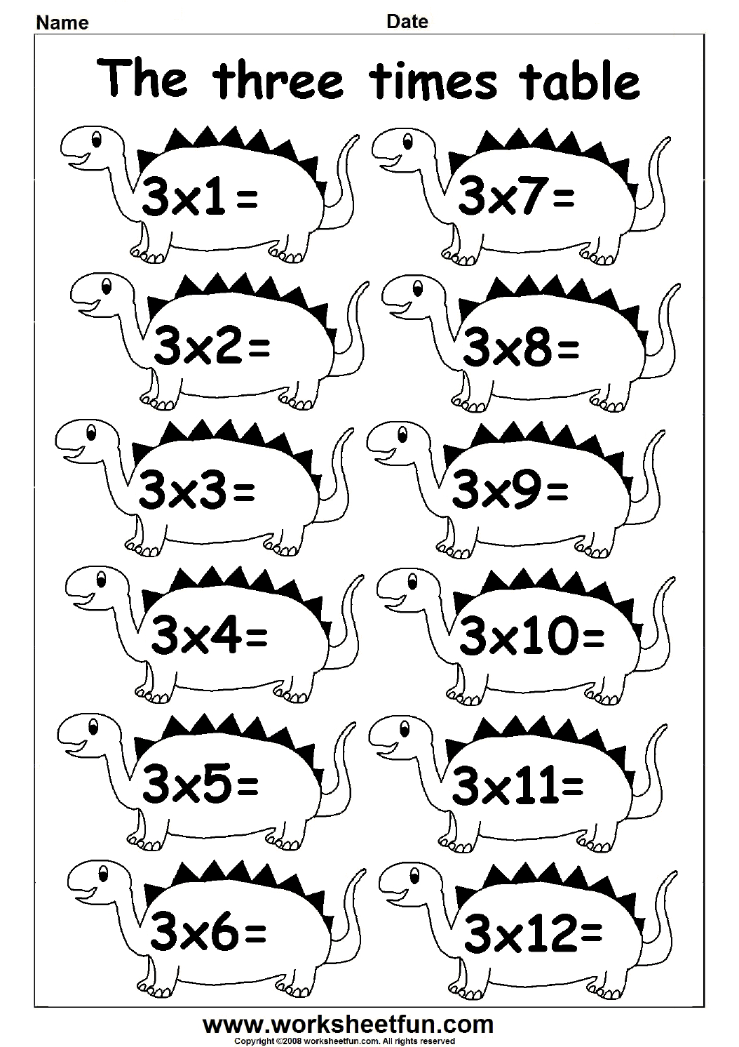 Math Coloring Pages 3Rd Grade Practice Times Tables Worksheets 5 Times Table Worksheet 