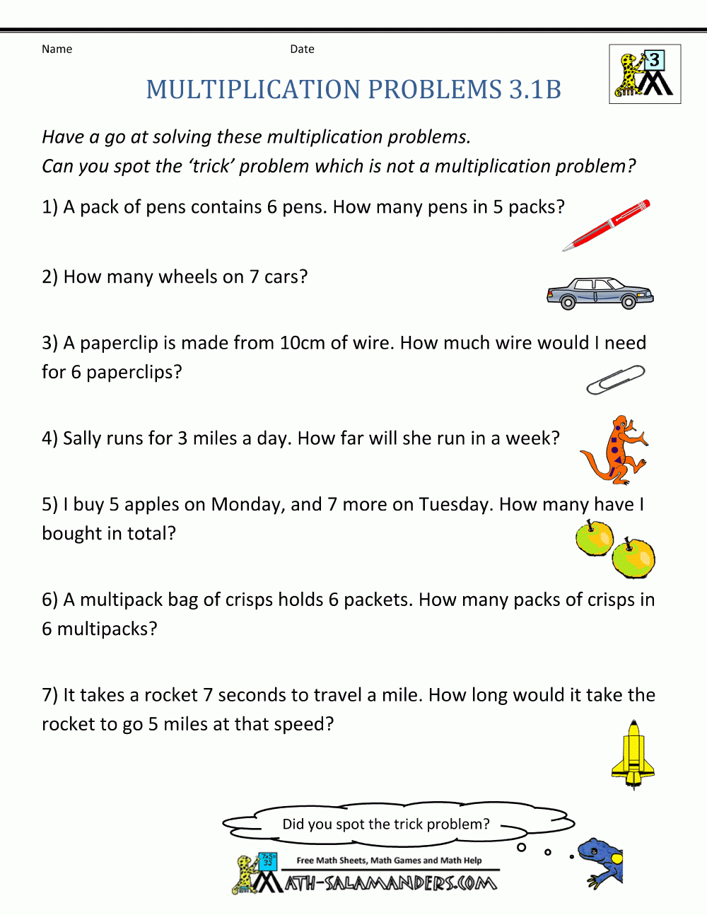 Multiplication Word Problem Worksheets 3Rd Grade | 3Rd Grade Multiplication Word Problems Worksheets Printable