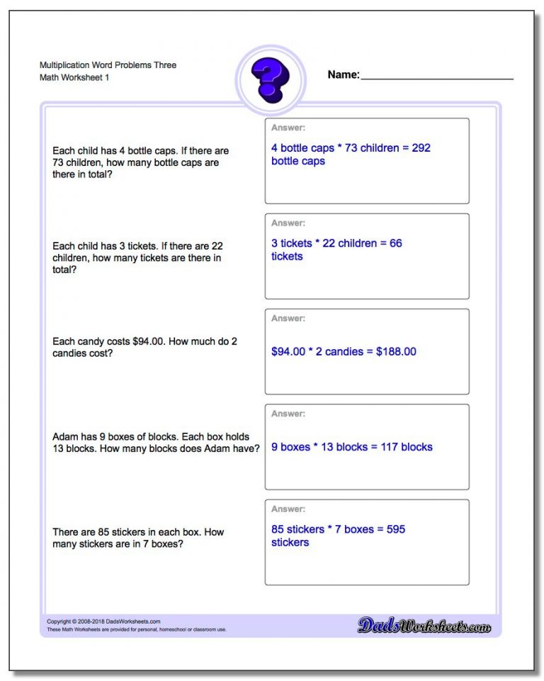 Basic Number Problems Using Multiplication Basic Multiplication Printable Worksheets - Printable Worksheets